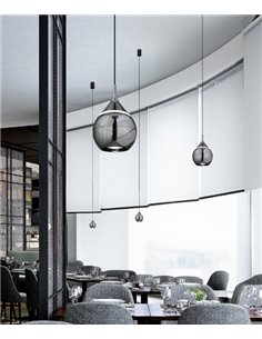 Lámpara colgante Drop - Mantra - Lámpara moderna de aluminio negro perla