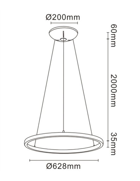 Lámpara colgante Riumar - Mantra - Lámpara LED tipo aro con doble iluminación