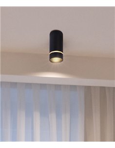 Plafón de techo Split - Mantra - Foco de superficie cilíndrico