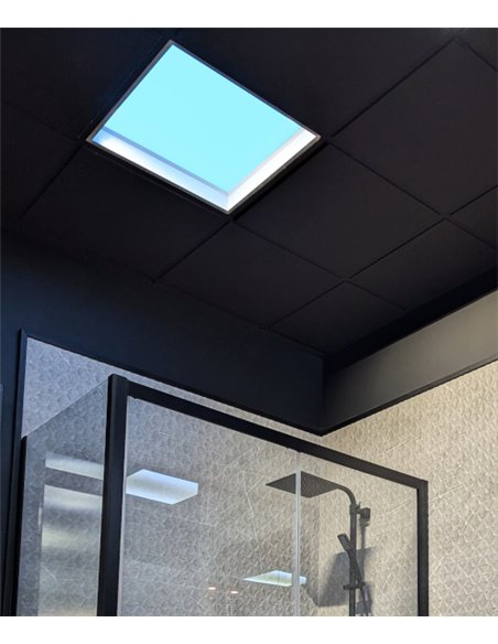 Plafón de techo empotrable Blue Sky - Mantra - Lámpara cuadrada efecto cielo/claraboya