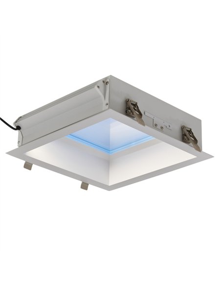 Plafón de techo empotrable Blue Sky - Mantra - Lámpara cuadrada efecto cielo/claraboya