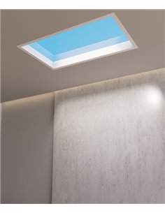 Lámpara empotrable de techo Blue Sky - Mantra - Plafón rectangular efecto cielo/claraboya