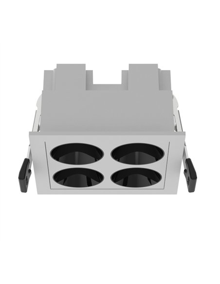 Foco de techo empotrable Blau - Mantra - Foco empotrable cuadrado de 4 luces