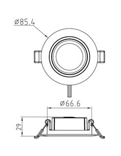 Foco empotrable de techo Panama - Mantra - Downlight redondo LED