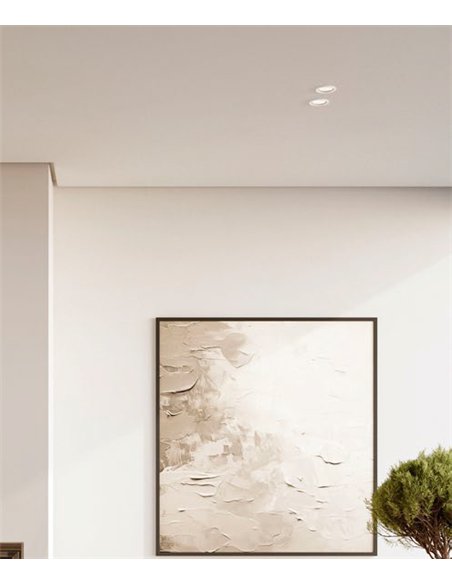 Downlight empotrable Nasao - Mantra - Panel LED circular empotrable ultrafino