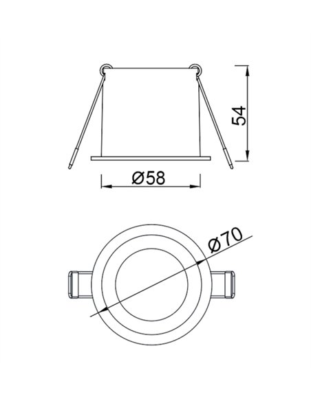 Downlight empotrable Malt - Mantra - Foco empotrable cilíndrico