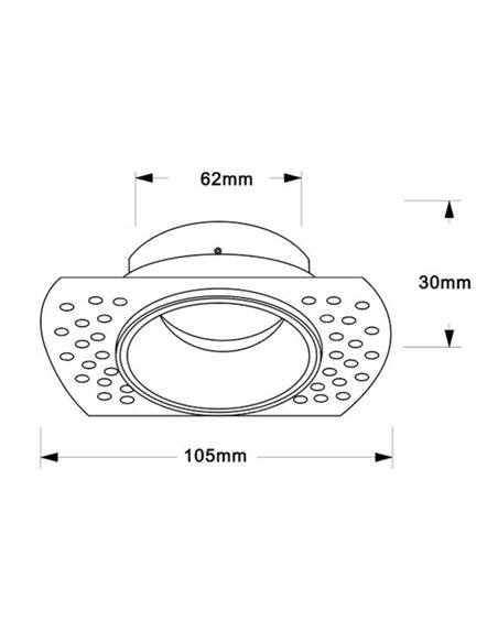 Foco empotrable Lances - Mantra - Downlight redondo GU10