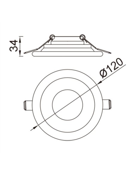 Foco empotrable Lagos - Mantra - Downlight redondo con 2 opciones de montaje