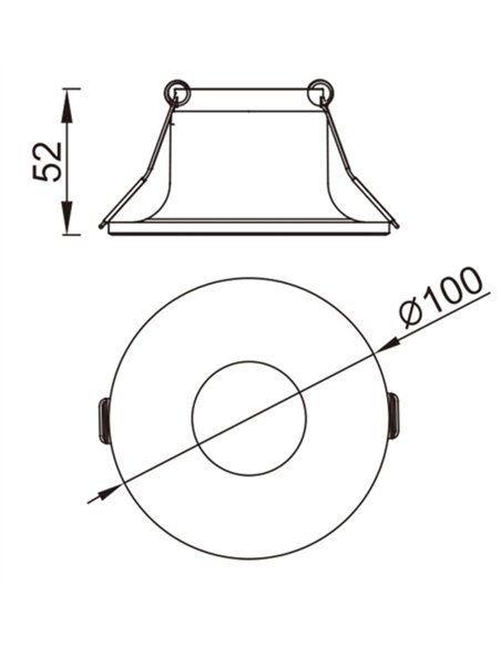 Foco de techo Lagos - Mantra - Foco empotrable blanco
