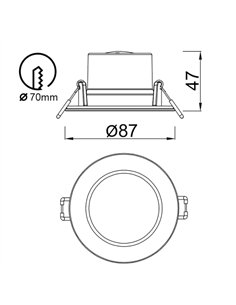 Foco de techo Yucatan - Mantra - Lámpara empotrable LED
