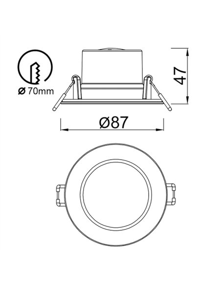 Foco de techo Yucatan - Mantra - Lámpara empotrable LED