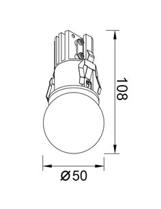 Foco LED empotrable Bead - Mantra - Lámpara con difusor globo 2
