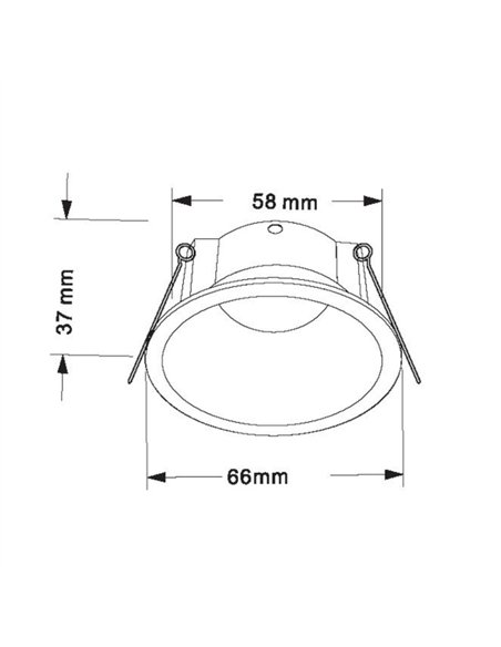Foco empotrable Kiel - Mantra - Downlight redondo, Ø 6,6 cm