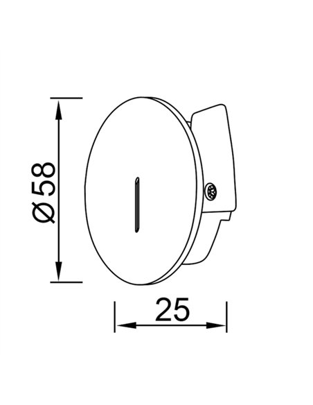 Bañador de pared empotrable Sotavento - Mantra - Luz LED para escaleras