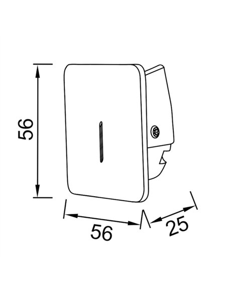 Bañador de pared empotrable Sotavento - Mantra - Luz LED para escaleras