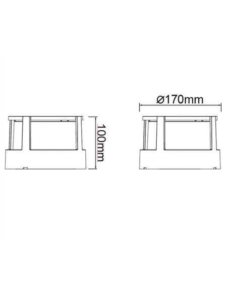 Aplique de pared de exterior Creek - Mantra - Lámpara moderna redonda