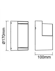 Aplique de exterior Creek - Mantra - Lámpara redonda, Ø 17 cm 2