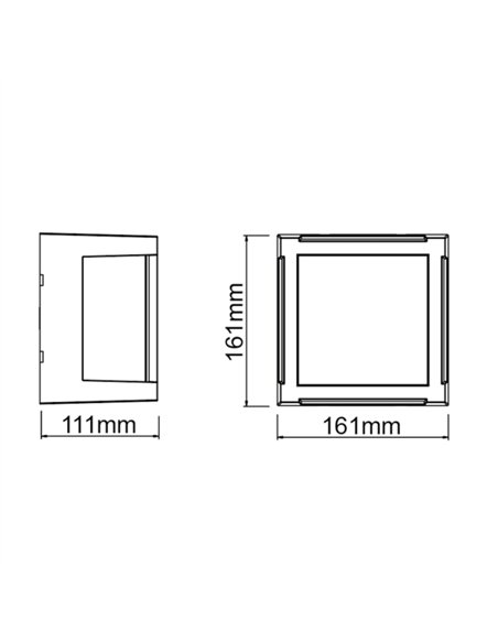 Lámpara de exterior Creek - Mantra - Aplique de pared cuadrado