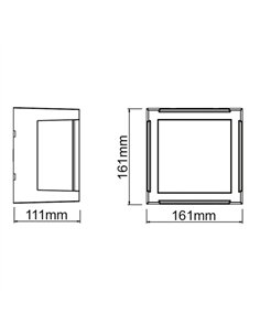 Lámpara de pared de exterior Creek - Mantra - Diseño cuadrado LED 2