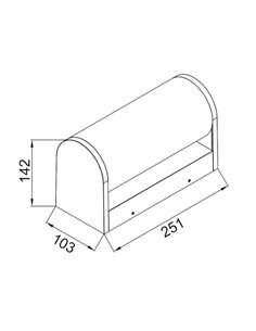 Aplique de pared de exterior Gant - Mantra - Lámpara rectangular para iluminación de fachada