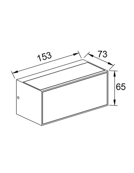 Aplique de exterior Cancun - Mantra - Lámpara rectangular con doble luz