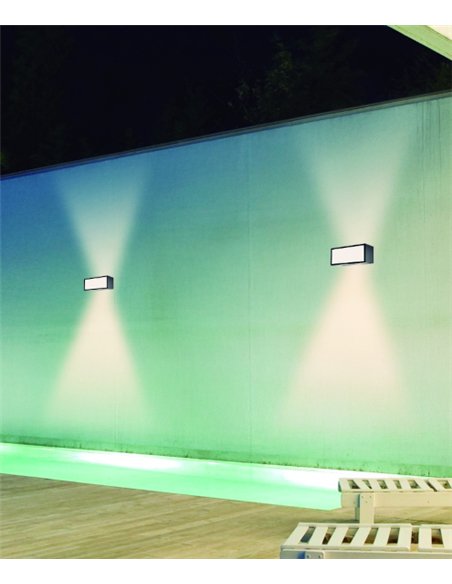 Aplique de exterior Cancun - Mantra - Lámpara rectangular con doble luz