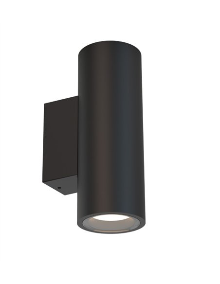 Aplique de pared de exterior Pere - Mantra - Lámpara exterior cilíndrica con doble luz, GU10