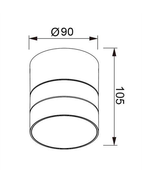 Lámpara de pared/techo Pere - Mantra - Foco de exterior orientable