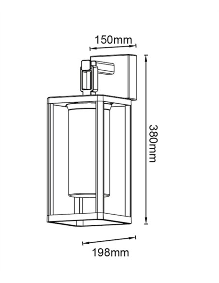 Aplique de exterior Alps - Mantra - Farolillo de exterior moderno