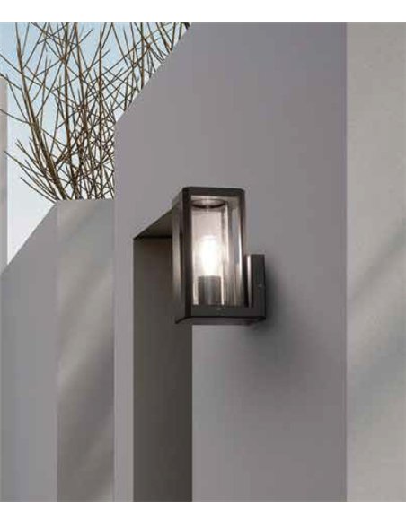 Farol de pared exterior Nevada - Mantra - Lámpara rectangular con vidrio