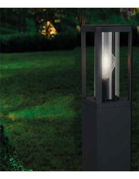 Baliza de exterior Nevada - Mantra - Lámpara negra para iluminar senderos