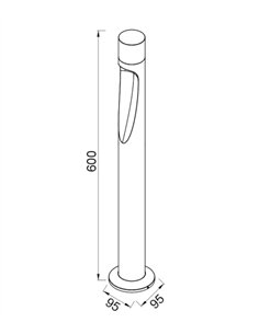 Baliza de exterior Aran - Mantra - Bolardo LED moderno