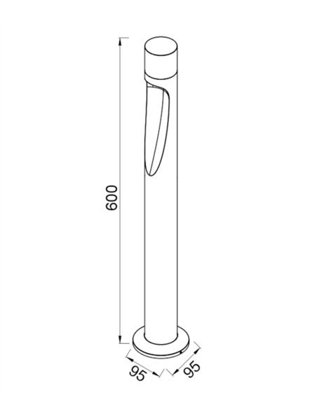 Baliza de exterior Aran - Mantra - Bolardo LED moderno