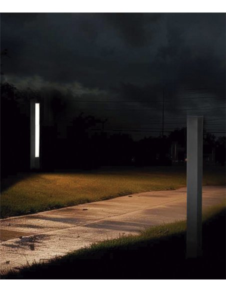 Baliza de exterior Lotus - Mantra - Luz de camino LED rectangular