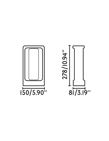 Sobremuro de exterior Totem – Faro – Lámpara de cemento LED