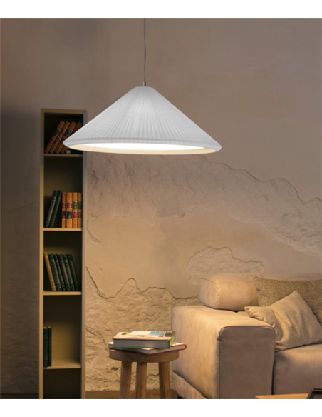 Lámpara colgante Saigon - Faro - Pantalla encintada, diseño decorativo