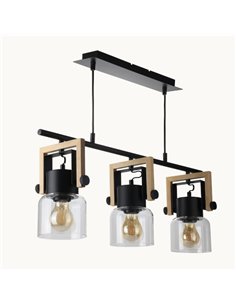 Lámpara colgante Nordica - IDP Lampshades - Lámpara lineal con 3 luces 2