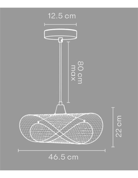 Lámpara colgante Storm - IDP Lampshades - Lámpara decorativa de mimbre