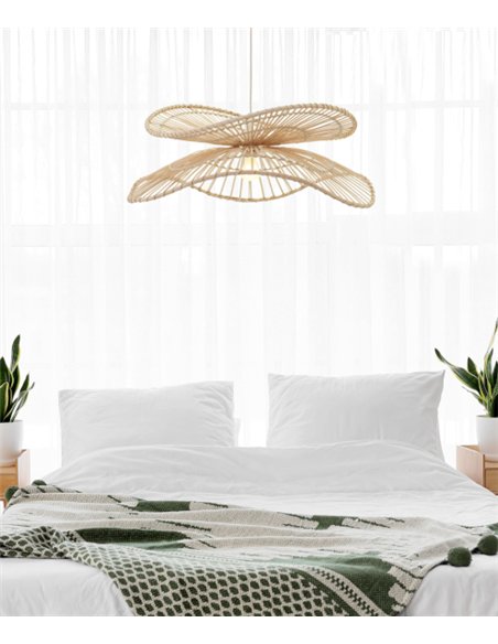 Lámpara colgante Chenoa - IDP Lampshades - Doble pantalla de mimbre
