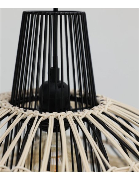 Lámpara colgante Farah - IDP Lampshades - Lámpara boho chic de ratán