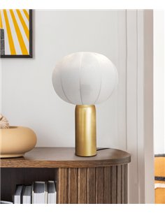 Lámpara de mesa Chiquita - IDP Lampshades - Lámpara textil y cerámica
