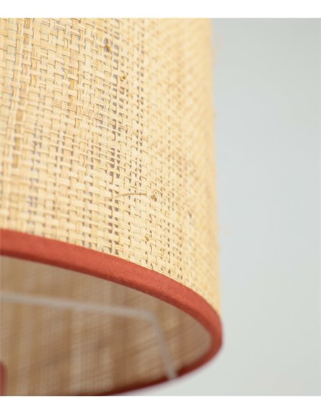Lámpara de mesa Tamatao - IDP Lampshades - Lámpara de cerámica y pantalla de rafia