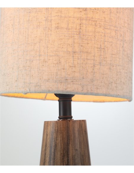 Lámpara de mesa Rodrigo - IDP Lampshades - Diseño de lino y madera