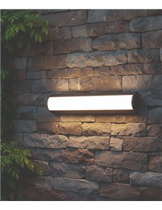 Aplique de pared de exterior Aka – ACB – Lámpara de exterior negra, 30 cm