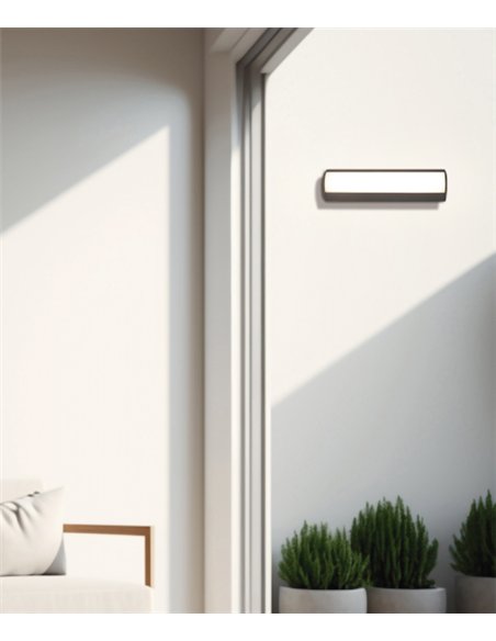 Aplique de pared de exterior Aka – ACB – Lámpara de exterior negra, 30 cm
