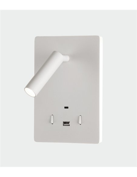 rev-Aplique de pared Manat - ACB - Lámpara para lectura LED, doble emisión de luz