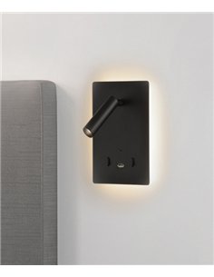 Aplique de pared Manat - ACB - Lámpara para lectura LED, doble emisión de luz