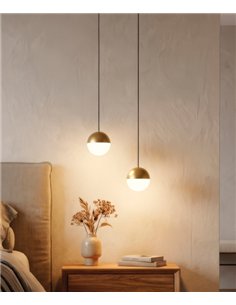 Colgante de techo Custo 1 - ACB - Lámpara tipo bola en oro o negro