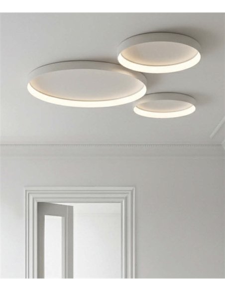 rev-Plafón de Techo Grace - ACB - Plafón redondo LED regulable, color blanco o negro, disponible en 3 tamaños