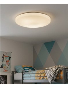 Plafón de Techo Moon - ACB - Plafón circular blanco para baño